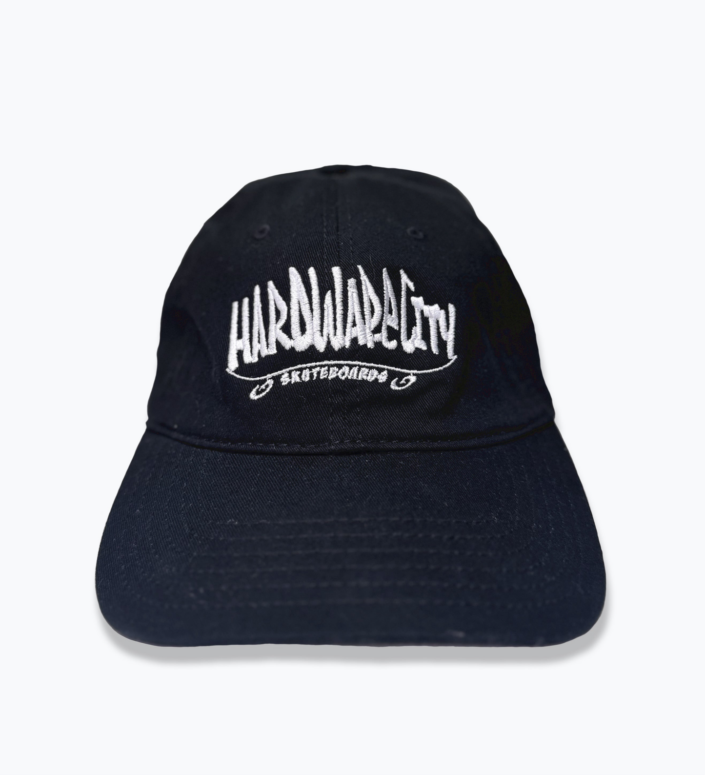Hat Black With White Embroidery