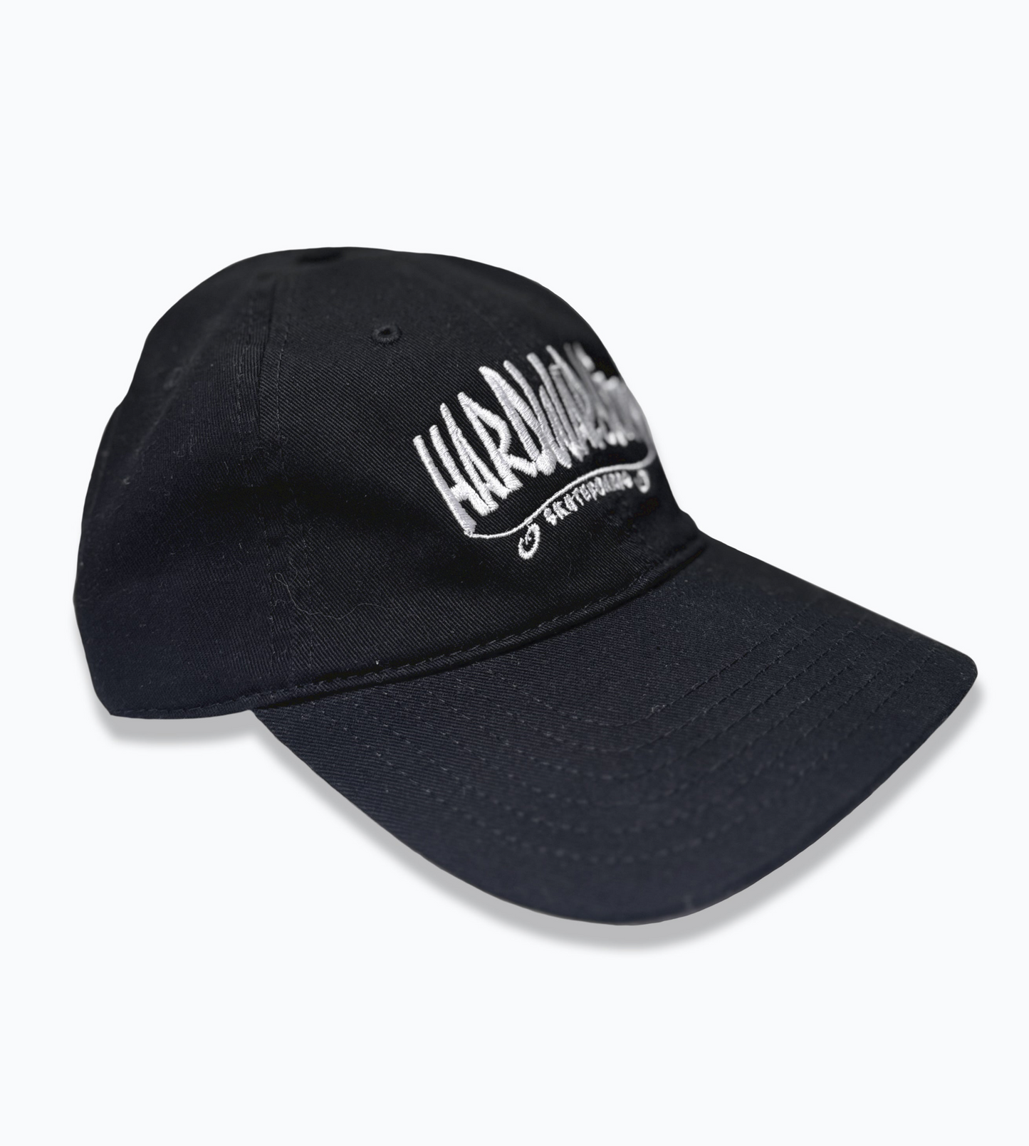 Hat Black With White Embroidery