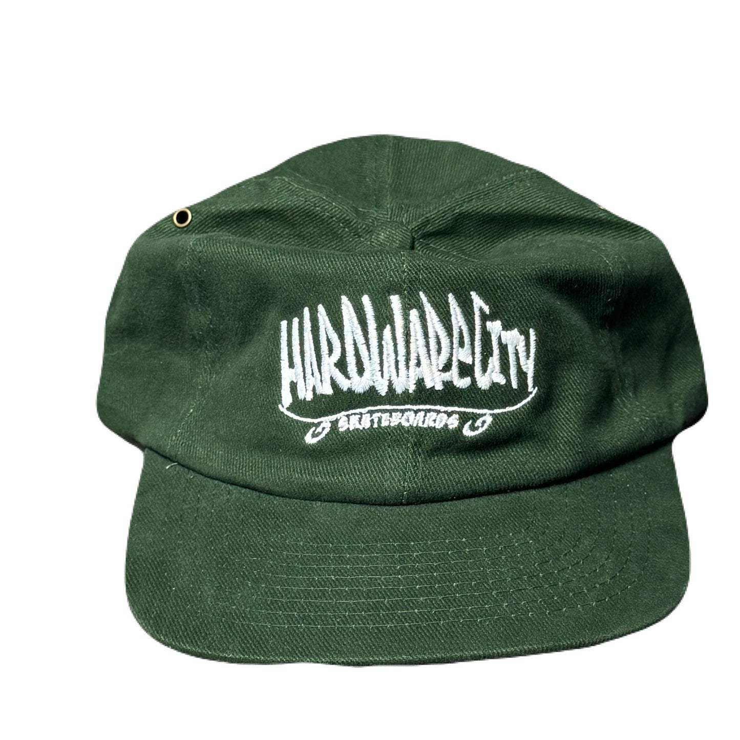 Hat Hunter Green with White Embroidery
