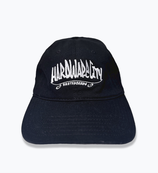 Hat Black With White Embroidery
