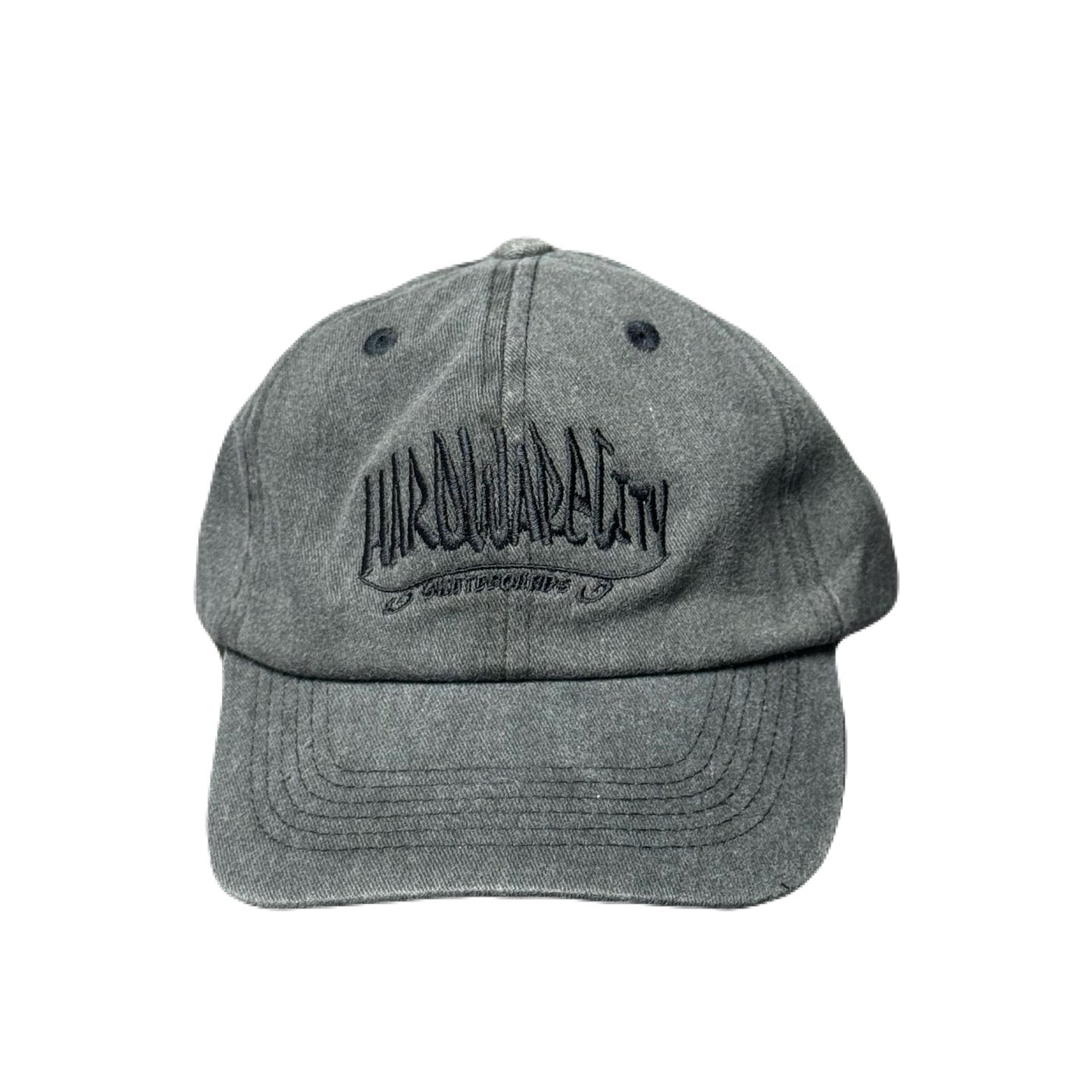 Hat Charcoal Washed with Black Embroidery
