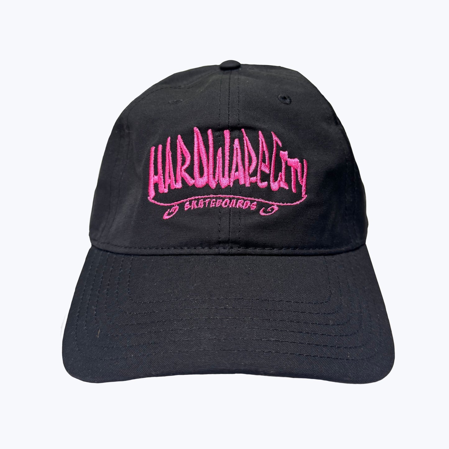 Hat Black Pink Embroidery
