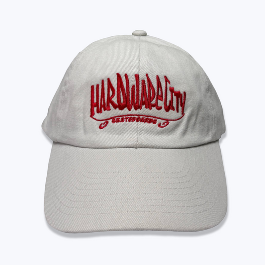 Hat Gray Red Embroidery
