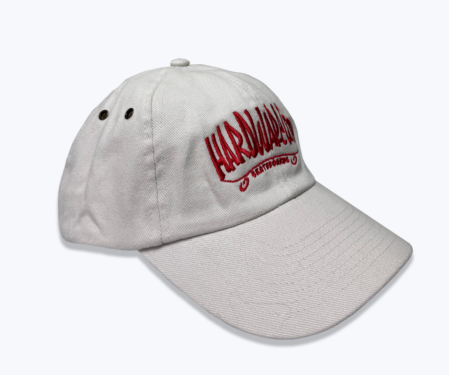 Hat Gray Red Embroidery